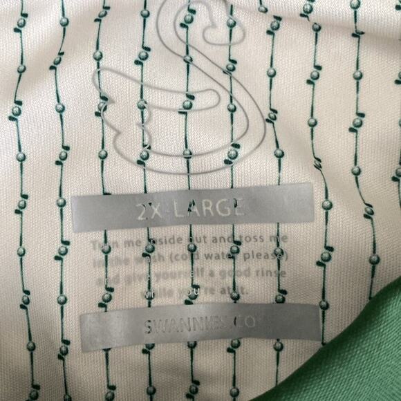 SWANNIES GOLF Mens Miles Polo Short Sleeve Hunter Green White Size XXL - Picture 10 of 16